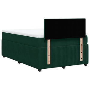 Κρεβάτι Boxspring με Στρώμα Σκούρο Πράσινο 120x200εκ. Βελούδινο - Pakobazaar