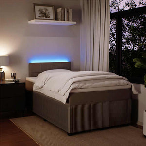 Κρεβάτι Boxspring με Στρώμα Ανοιχτό Γκρι 120x200 εκ. Βελούδινο - Pakobazaar