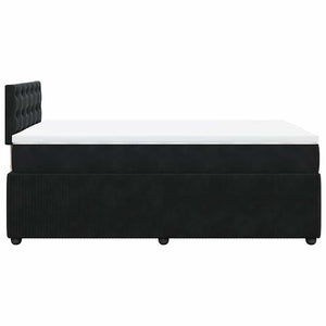 Κρεβάτι Boxspring με Στρώμα Μαύρο 120 x 200 εκ. Βελούδινο