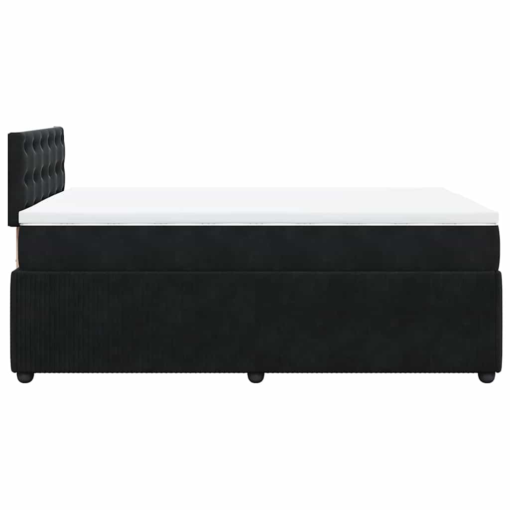 Κρεβάτι Boxspring με Στρώμα Μαύρο 120 x 200 εκ. Βελούδινο - Pakobazaar