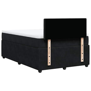 Κρεβάτι Boxspring με Στρώμα Μαύρο 120 x 200 εκ. Βελούδινο