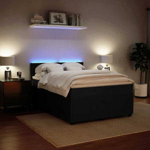 Κρεβάτι Boxspring με Στρώμα Μαύρο 140x190 εκ. Βελούδινο - Pakobazaar