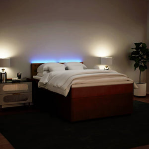 Κρεβάτι Boxspring με Στρώμα Ροζ 140x190 εκ. Βελούδινο - Pakobazaar
