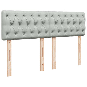 Κρεβάτι Boxspring με Στρώμα Ανοιχτό Γκρι 140x200 εκ. Βελούδινο - Pakobazaar