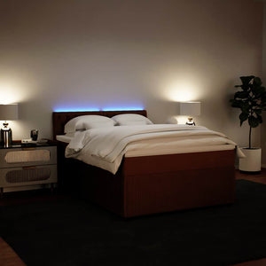 Κρεβάτι Boxspring με Στρώμα Ροζ 140x200 εκ. Βελούδινο - Pakobazaar