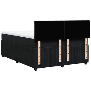 Κρεβάτι Boxspring με Στρώμα Μαύρο 160x200 εκ. Βελούδινο - Pakobazaar