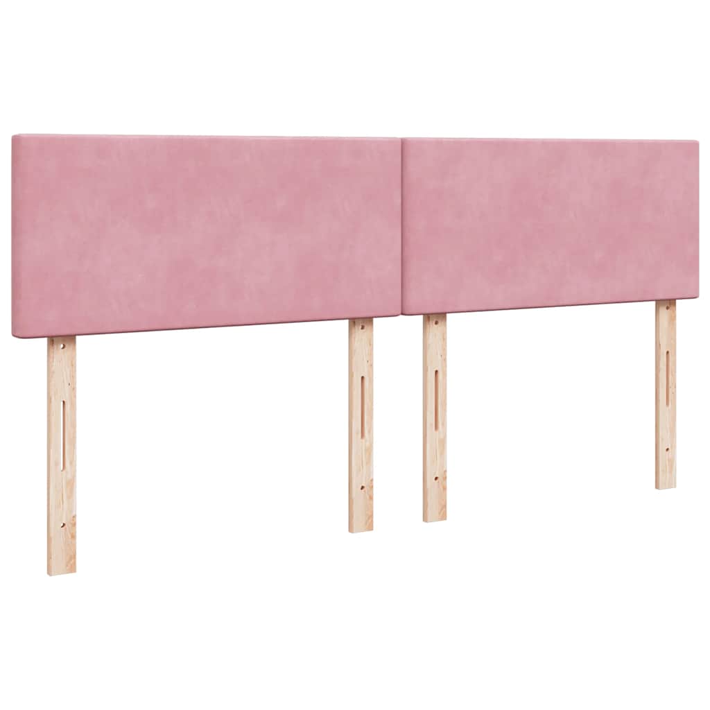 Κρεβάτι Boxspring με Στρώμα Ροζ 180x200 εκ. Βελούδινο