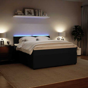 Κρεβάτι Boxspring με Στρώμα Μαύρο 180x200 εκ. Βελούδινο - Pakobazaar