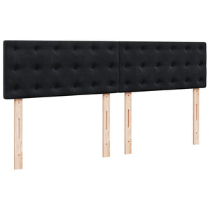 Κρεβάτι Boxspring με Στρώμα Μαύρο 180x200 εκ. Βελούδινο - Pakobazaar