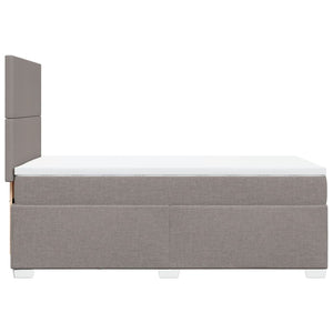 Κρεβάτι Boxspring με Στρώμα Taupe 80x200 εκ. Υφασμάτινο - Pakobazaar