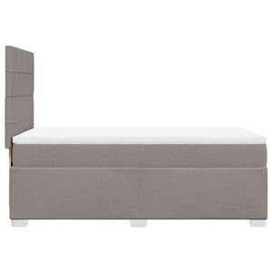 Κρεβάτι Boxspring με Στρώμα Taupe 80x200 εκ. Υφασμάτινο - Pakobazaar