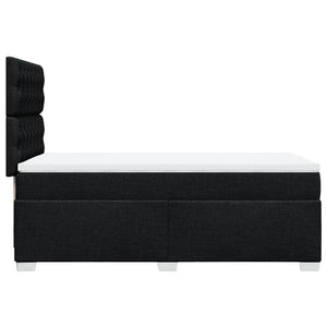 Κρεβάτι Boxspring με Στρώμα Μαύρο 80 x 200 εκ. Υφασμάτινο - Pakobazaar