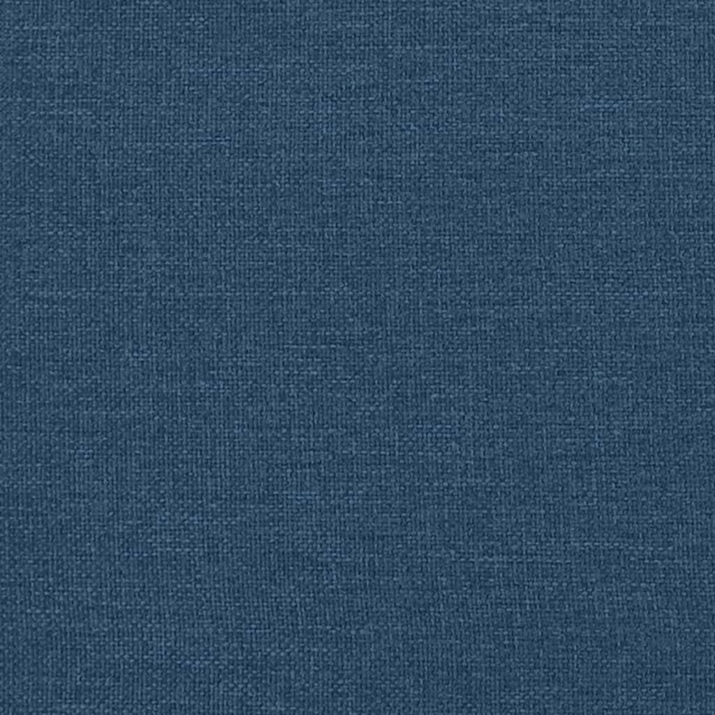 Κρεβάτι Boxspring με Στρώμα Μπλε 80x200 εκ. Υφασμάτινο