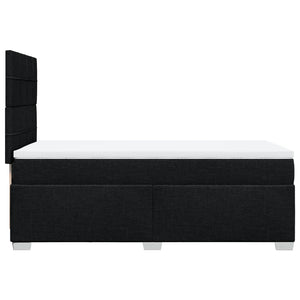 Κρεβάτι Boxspring με Στρώμα Μαύρο 90x190 εκ.Υφασμάτινο