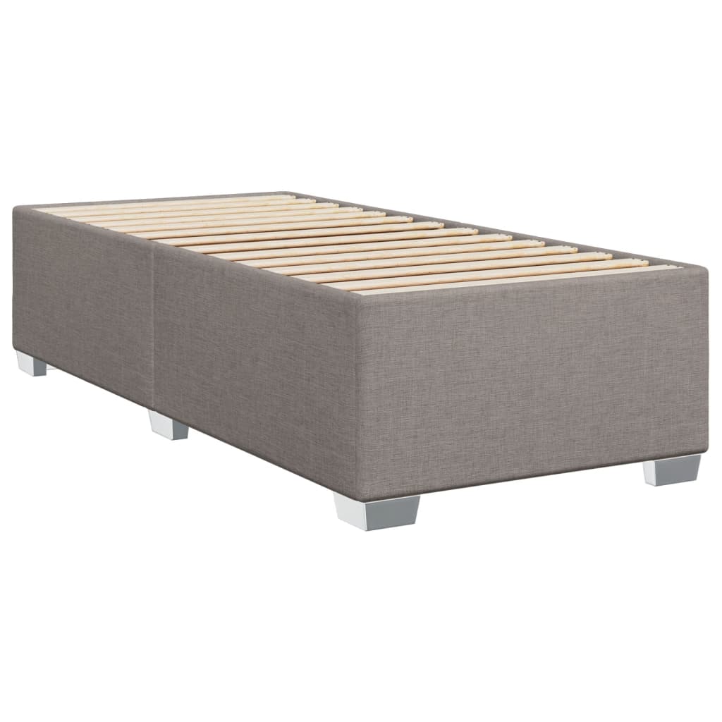 Κρεβάτι Boxspring με Στρώμα Taupe 100 x 200 εκ. Υφασμάτινο - Pakobazaar
