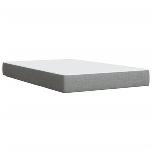 Κρεβάτι Boxspring με Στρώμα Ανοιχτό Γκρι 120x190 εκ. Υφασμάτινο