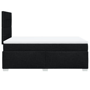 Κρεβάτι Boxspring με Στρώμα Μαύρο 120x190 εκ. Υφασμάτινο - Pakobazaar