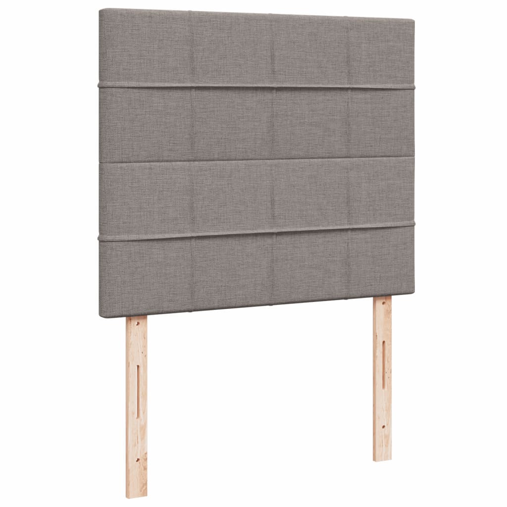 Κρεβάτι Boxspring με Στρώμα Taupe 120x190 εκ. Υφασμάτινο - Pakobazaar
