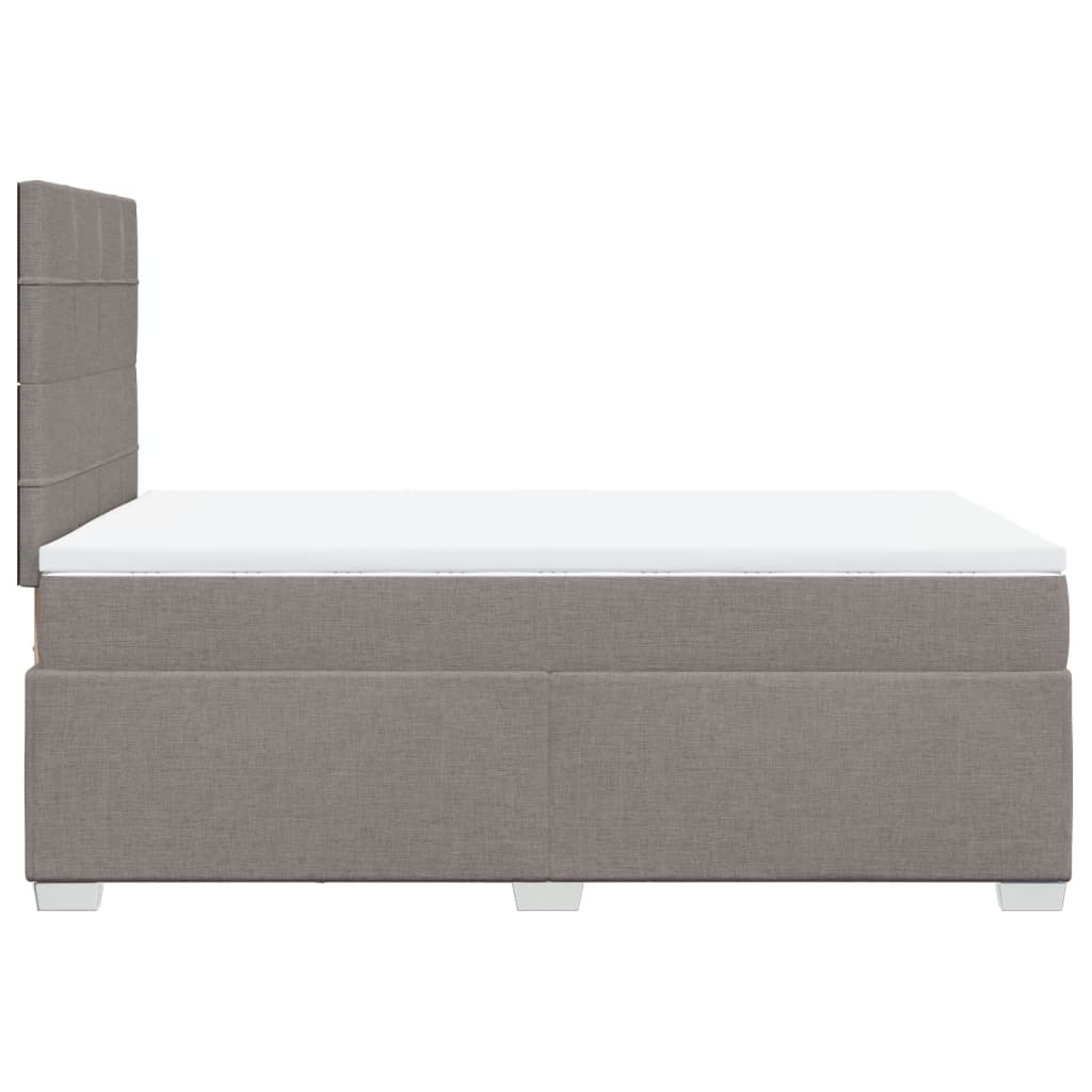 Κρεβάτι Boxspring με Στρώμα Taupe 120x190 εκ. Υφασμάτινο - Pakobazaar