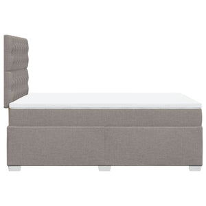 Κρεβάτι Boxspring με Στρώμα Taupe 120x190 εκ. Υφασμάτινο
