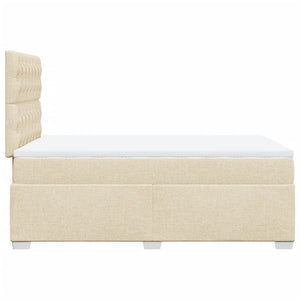 Κρεβάτι Boxspring με Στρώμα Κρεμ 120x190 εκ. Υφασμάτινο