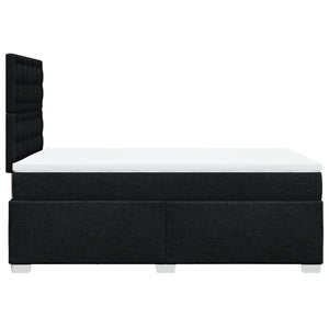 Κρεβάτι Boxspring με Στρώμα Μαύρο 120x190 εκ. Υφασμάτινο - Pakobazaar