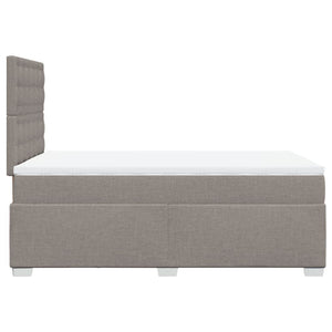 Κρεβάτι Boxspring με Στρώμα Taupe 120x190 εκ. Υφασμάτινο - Pakobazaar