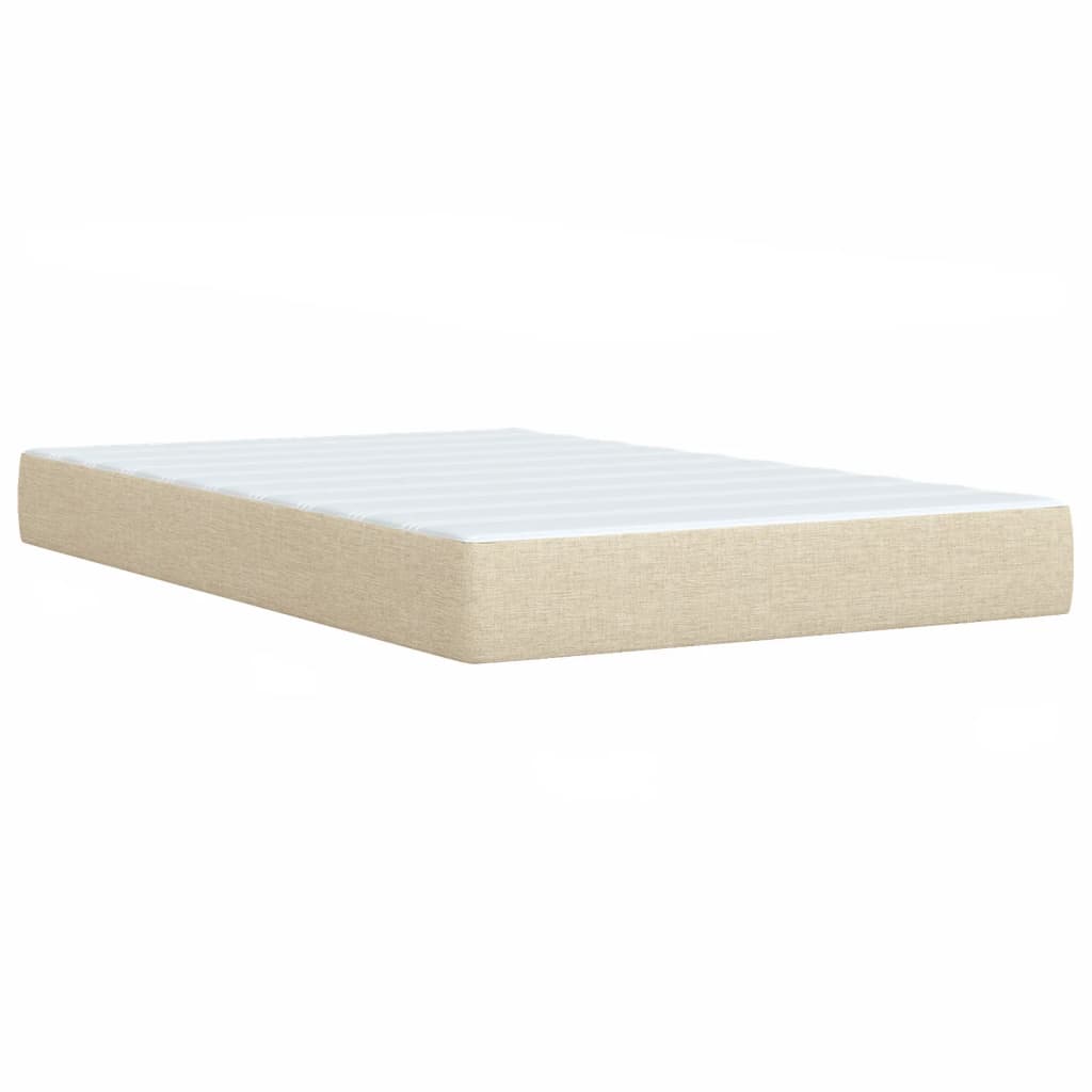 Κρεβάτι Boxspring με Στρώμα Κρεμ 120x190 εκ. Υφασμάτινο