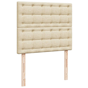 Κρεβάτι Boxspring με Στρώμα Κρεμ 120x190 εκ. Υφασμάτινο