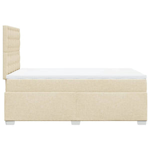 Κρεβάτι Boxspring με Στρώμα Κρεμ 120x190 εκ. Υφασμάτινο