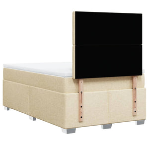 Κρεβάτι Boxspring με Στρώμα Κρεμ 120x190 εκ. Υφασμάτινο