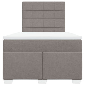 Κρεβάτι Boxspring με Στρώμα Taupe 120x200 εκ. Υφασμάτινο