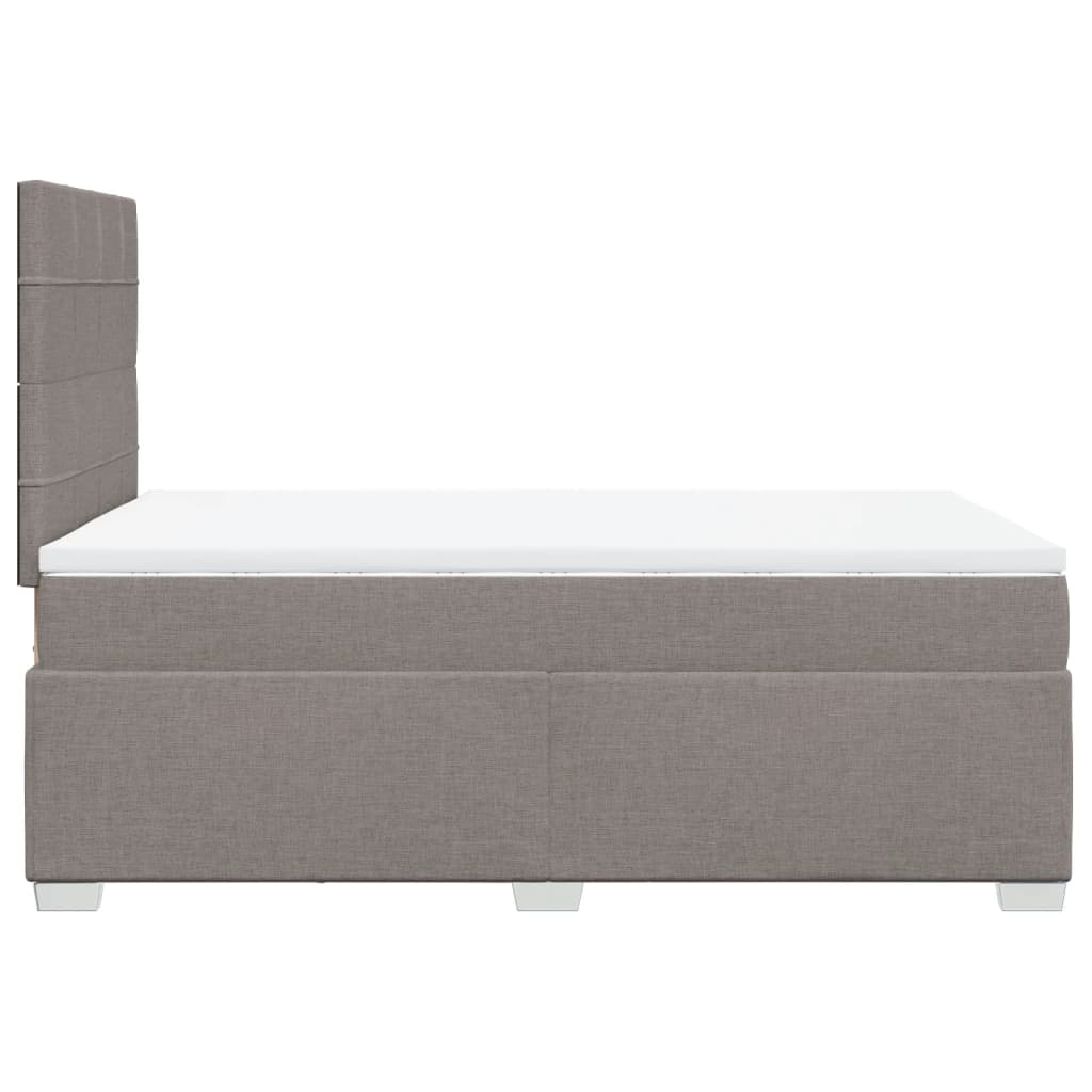 Κρεβάτι Boxspring με Στρώμα Taupe 120x200 εκ. Υφασμάτινο