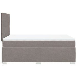 Κρεβάτι Boxspring με Στρώμα Taupe 120x200 εκ. Υφασμάτινο