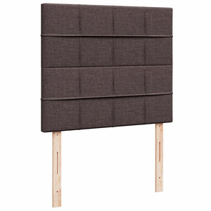 Κρεβάτι Boxspring με Στρώμα Σκούρο Καφέ 120x200 εκ. Υφασμάτινο