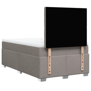 Κρεβάτι Boxspring με Στρώμα Taupe 120x200 εκ. Υφασμάτινο - Pakobazaar
