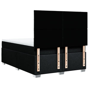 Κρεβάτι Boxspring με Στρώμα Μαύρο 140x190 εκ. Υφασμάτινο