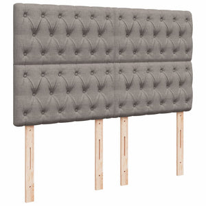 Κρεβάτι Boxspring με Στρώμα Taupe 140x190 εκ. Υφασμάτινο