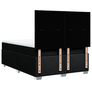 Κρεβάτι Boxspring με Στρώμα Μαύρο 140x200 εκ. Υφασμάτινο - Pakobazaar