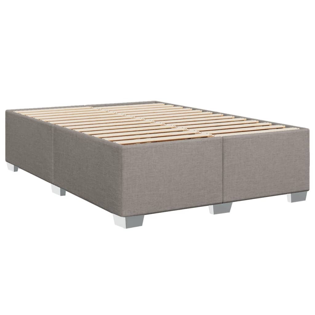 Κρεβάτι Boxspring με Στρώμα Taupe 140x200 εκ. Υφασμάτινο