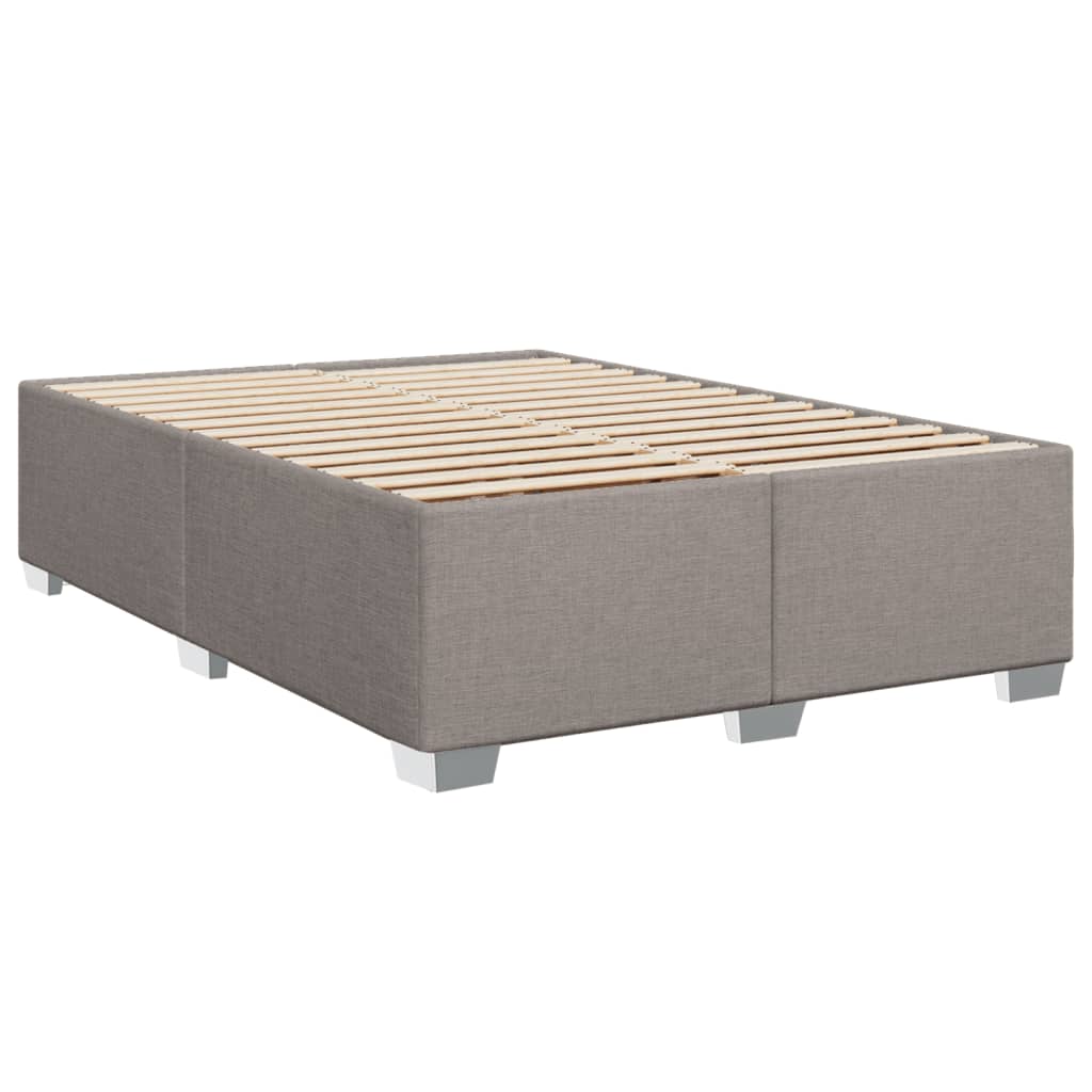 Κρεβάτι Boxspring με Στρώμα Taupe 160x200 εκ. Υφασμάτινο - Pakobazaar