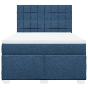 Κρεβάτι Boxspring με Στρώμα Μπλε 160x200 εκ. Υφασμάτινο - Pakobazaar