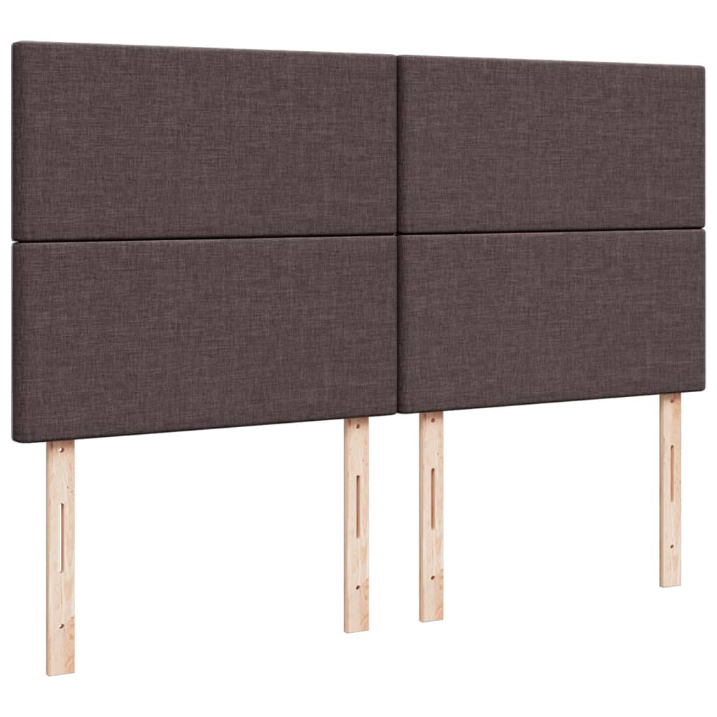 Κρεβάτι Boxspring με Στρώμα Σκούρο Καφέ 180x200 εκ Υφασμάτινο