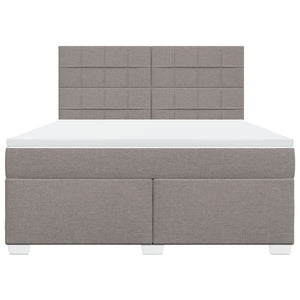 Κρεβάτι Boxspring με Στρώμα Taupe 180x200 εκ. Υφασμάτινο - Pakobazaar