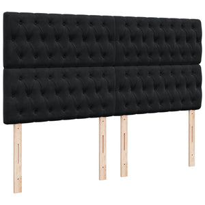 Κρεβάτι Boxspring με Στρώμα Μαύρο 180x200 εκ. Υφασμάτινο