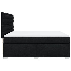 Κρεβάτι Boxspring με Στρώμα Μαύρο 180x200 εκ. Υφασμάτινο