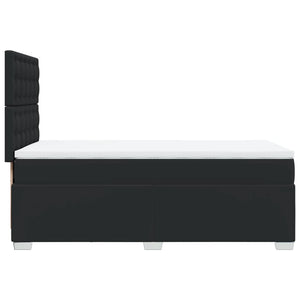 Κρεβάτι Boxspring με Στρώμα Μαύρο 80 x 200 εκ. Συνθετικό Δέρμα - Pakobazaar