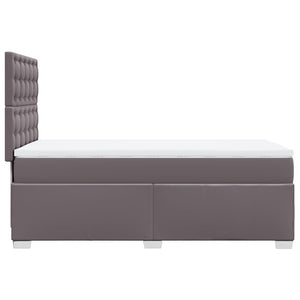 Κρεβάτι Boxspring με Στρώμα Γκρι 80 x 200 εκ. Συνθετικό Δέρμα