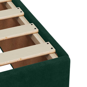 Κρεβάτι Boxspring με Στρώμα Σκούρο Πράσινο 80x200 εκ. Βελούδινο - Pakobazaar
