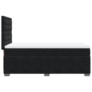 Κρεβάτι Boxspring με Στρώμα Μαύρο 90x190 εκ. Βελούδινο